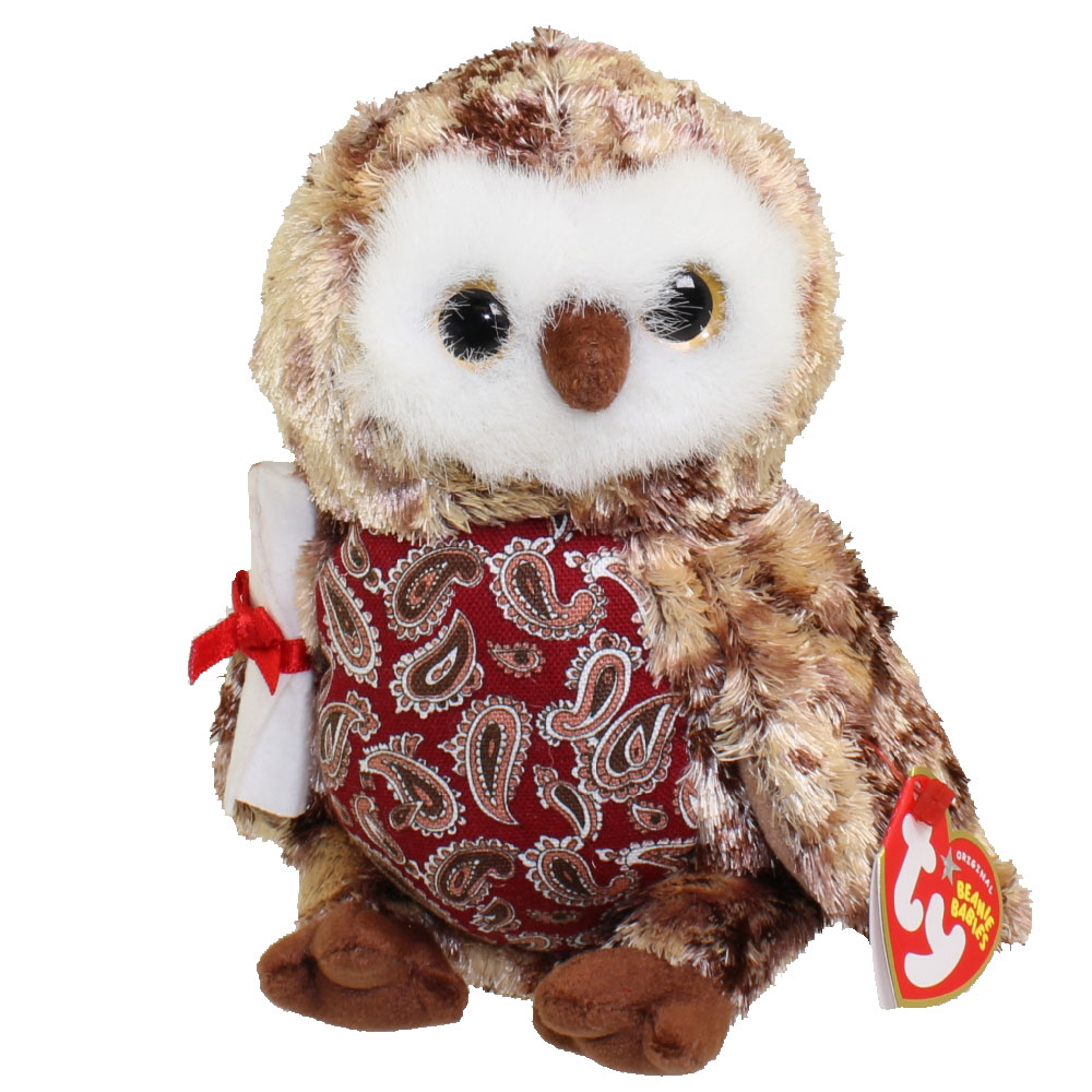 retail　Figures　online　sale　Chest　Plush,　the　Action　Baby　store　Owl　shop　TY　Toys,　inch):　Trading　No　Graduation　version)　Beanie　Hat　Games　SMARTY　Cards,　(w/Red　(6.5