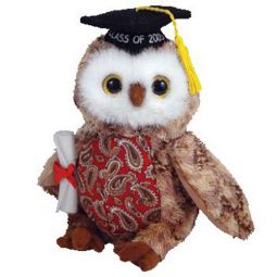 TY Beanie Baby - SMARTY the 2005 Owl Red Chest (6.5 inch)