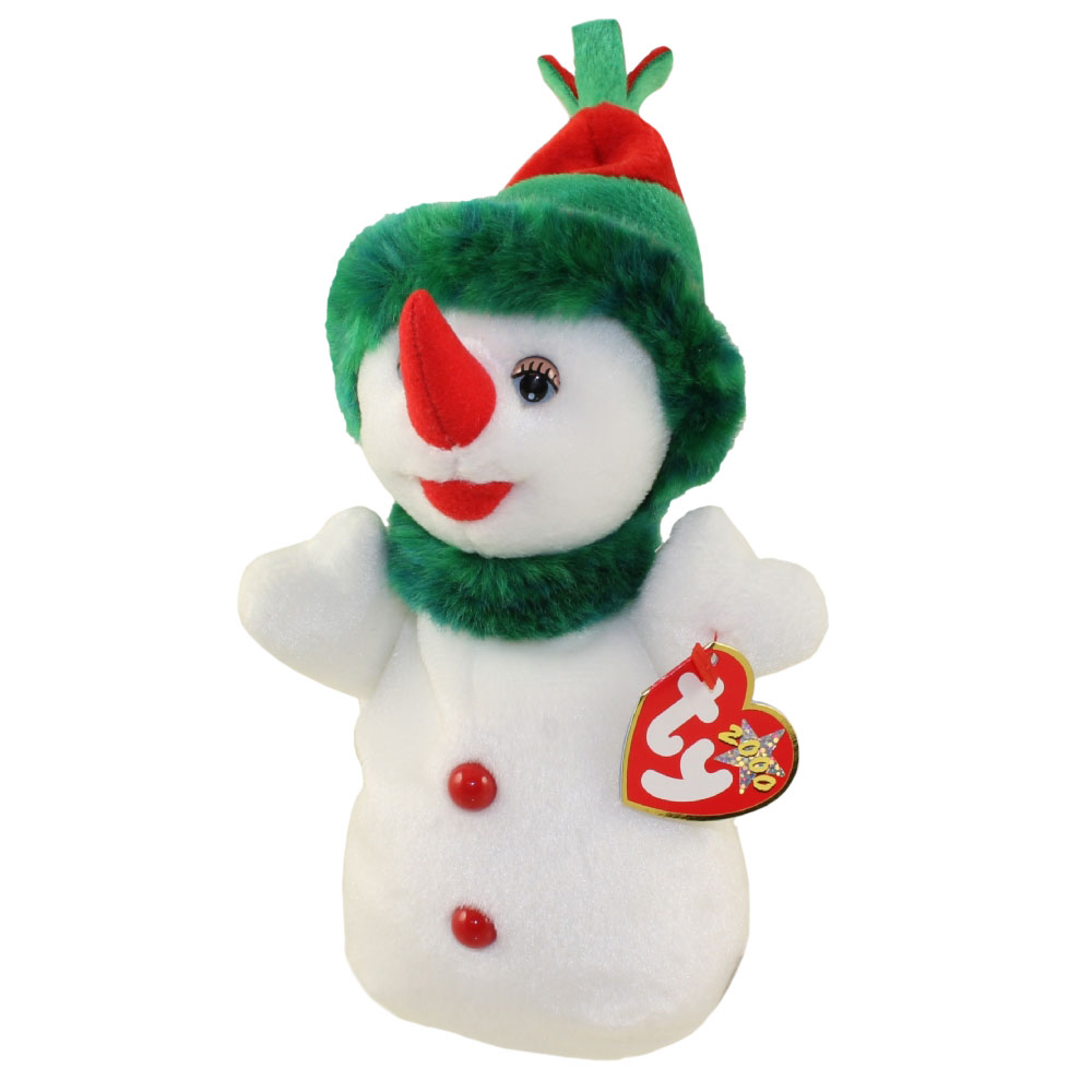 Snowgirl 2000 Ty Beanie Babie 8in Christmas Snowman Lady 3up Boys Girls 43333 for sale online 