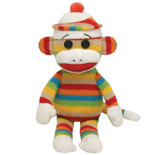 TY Beanie Baby - SOCKS the Sock Monkey (Stripes) (8.5 inch )