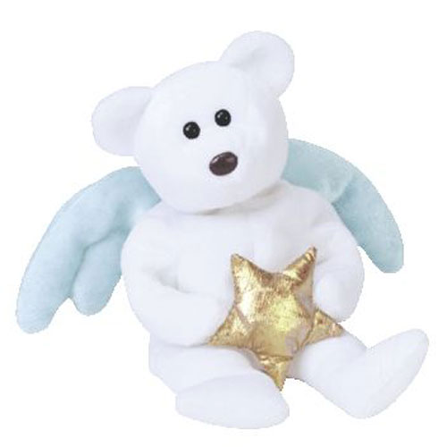 TY Beanie Baby - STAR the Angel Bear (Holding Gold Star