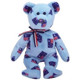 TY Beanie Baby - STARRY the Bear *w/ FLAG NOSE* (Australia Excl) (8.5 inch)