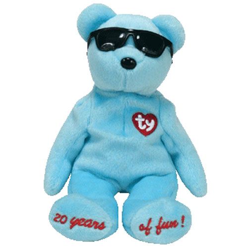 TY Beanie Baby - SUMMERTIME FUN the Bear (BLUE - New York Gift Show Excl) (9 inch)