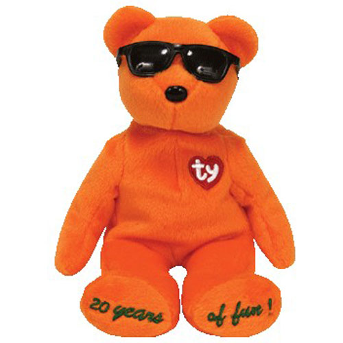 TY Beanie Baby - SUMMERTIME FUN the Bear (ORANGE - Dallas Gift Show Excl) (9 inch)