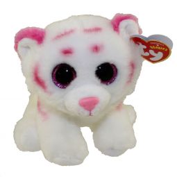TY Beanie Baby - TABOR the Pink & White Tiger (6 inch)