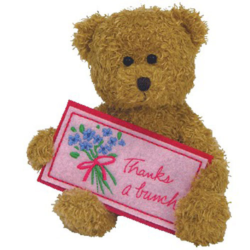 TY Beanie Baby - THANKS A BUNCH the Bear (Greetings Collection) (5 