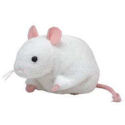 TY Beanie Baby - TINY the White Mouse (4.5 inch)