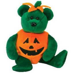 TY Beanie Baby - TRICKY the Bear (Wearing Pumpkin Constume) (9.5 inch)