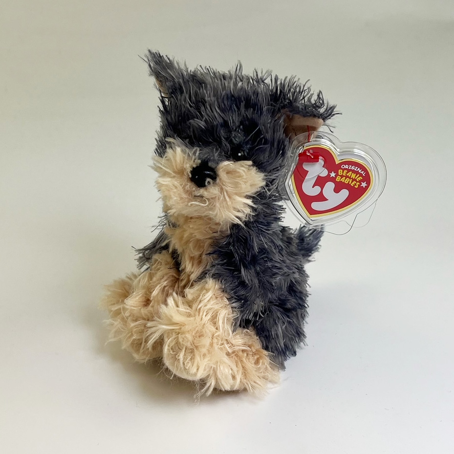 TY Beanie Baby - TYGER the Yorkie Dog (Light Grey Version)!