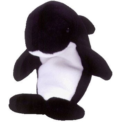 TY Beanie Baby - WAVES the Whale *ODDITY* (w/ Echo Hang & Tush Tags) (7 inch)