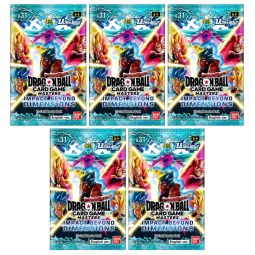 Bandai Dragon Ball Super Ultra-Bout Series Impact Beyond Dimensions B31 - BOOSTER PACKS [5 Pack Lot]