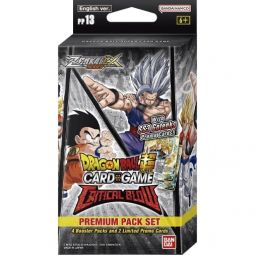 Bandai Dragon Ball Super Trading Cards - Critical Blow PREMIUM PACK SET [PP13](4 Packs & 2 Promos)