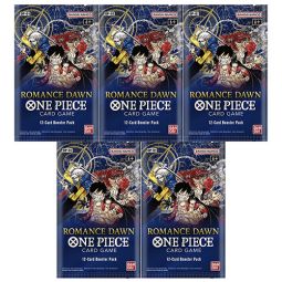 Bandai One Piece Trading Cards - Romance Dawn OP-01 - PACKS (5 Pack Lot)