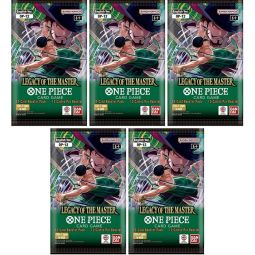 Bandai One Piece Trading Cards - Legacy of the Master OP-12 - BOOSTER PACKS [5 Pack Lot]