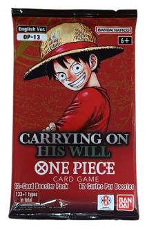 Bandai One Piece Trading Cards - Carrying On His Will OP-13 - BOOSTER PACK [12 Cards]