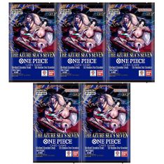 Bandai One Piece Trading Cards - The Azure Sea's Seven OP14-EB04 - BOOSTER PACKS [5 Pack Lot]