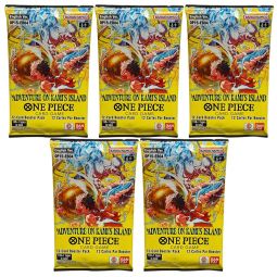 Bandai One Piece Trading Cards - Adventure on Kami's Island OP15-EB04 - BOOSTER PACKS [5 Pack Lot]