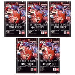 Bandai One Piece Trading Cards - The Time of Battle OP-16 - BOOSTER PACKS [5 Pack Lot]