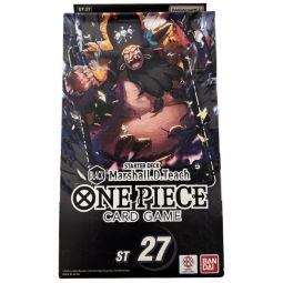 Bandai One Piece Trading Cards - Starter Deck ST-27 - BLACK MARSHALL D. TEACH (50-Card Deck)