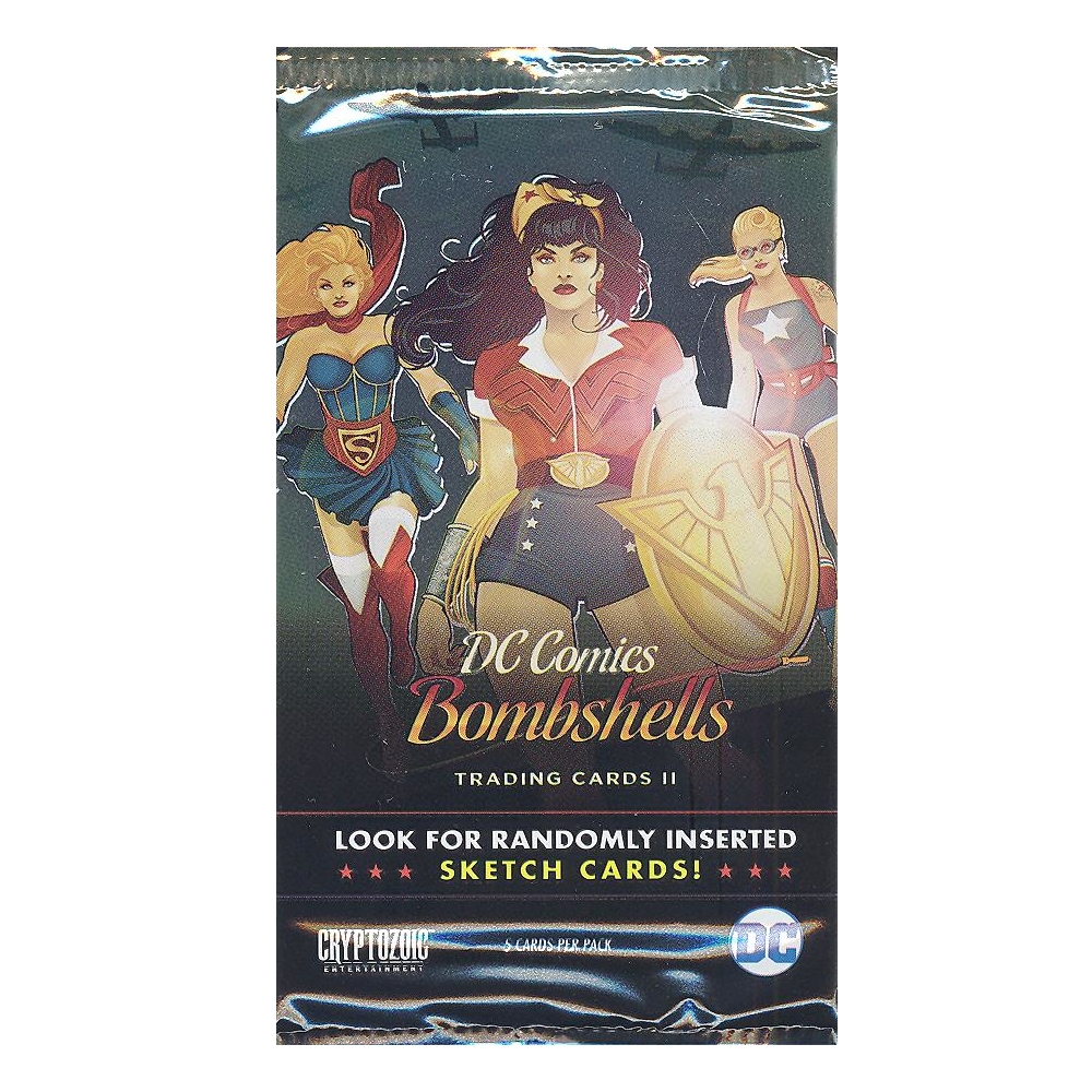 Cryptozoic Trading Cards - DC Comics Bombshells S2 - BOOSTER PACK (5 cards)