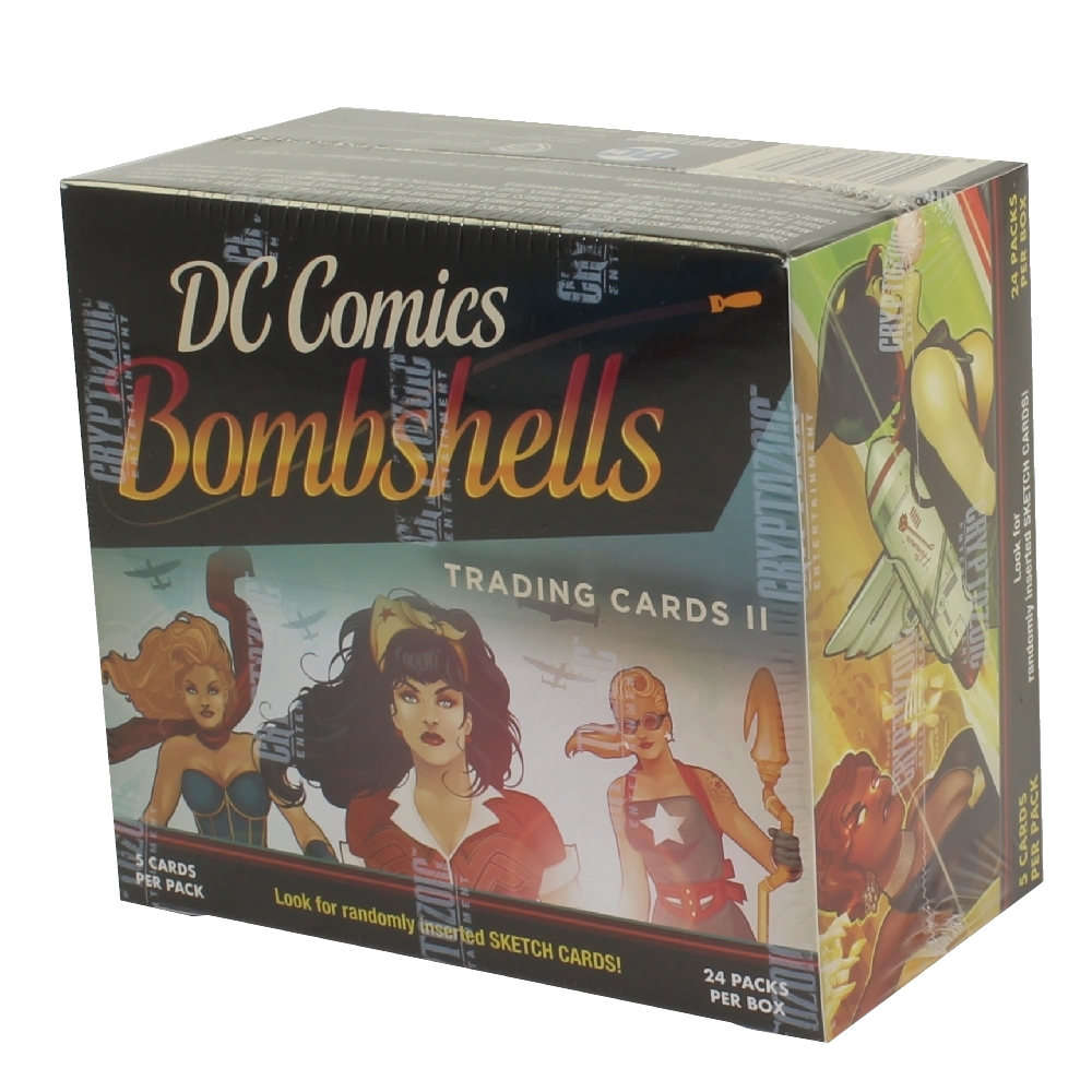 Cryptozoic Trading Cards - DC Comics Bombshells S2 - BOOSTER BOX (24 Packs)(1 Golden Goddess Figure)