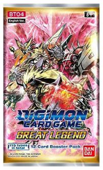 Digimon English Trading Card Game - Great Legend BT04 - BOOSTER PACK (12 Cards)