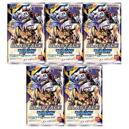 Digimon English Trading Card Game - Blast Ace BT14 - BOOSTER PACKS (5 Pack Lot)