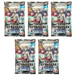 Digimon English Trading Card Game - Time Stranger BT24 - BOOSTER PACKS [5 Pack Lot]
