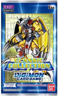 Digimon English Trading Card Game - Classic Collection EX01 - BOOSTER PACK (12 Cards)