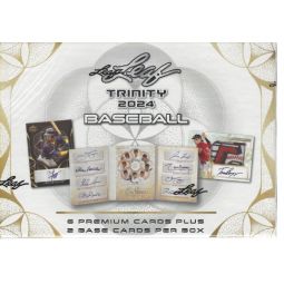 Leaf Trinity 2024 Baseball - HOBBY BOX [6 Premium Cards Plus 2 Base Cards]