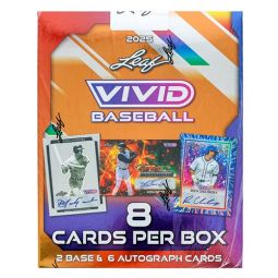 Leaf 2025 Vivid Baseball - HOBBY BOX [8 Cards - 2 Base & 6 Autrographs]