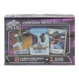 Leaf Metal 2026 Baseball - HOBBY BOX [8 Cards Per Box - 4 Autographs & 4 Base + 1 On Card Auto]