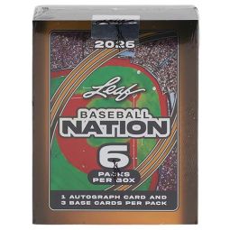 Leaf Metal 2026 Baseball Nation - HOBBY BOX [6 Packs - 1 Autograph & 3 Base Per Pack]