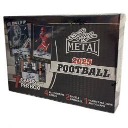 Leaf Metal 2025 Football Cards - HOBBY BOX [7 Cards] *5 Autograph Cards Included*