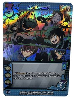My Hero Academia Collectible Card Game S1 Box Topper 1/1 - GO BEYOND! (foil promo)