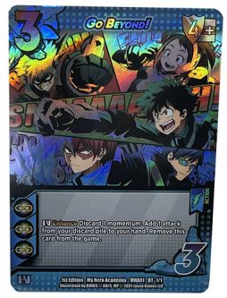 My Hero Academia Collectible Card Game S1 Box Topper 1/1 - GO BEYOND! (foil promo)