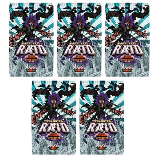 My Hero Academia Collectible Card Game S5 (Undaunted Raid) - PACKS (5 Pack  Lot): BBToyStore.com - Toys, Plush, Trading Cards, Action Figures & Games  online retail store shop sale