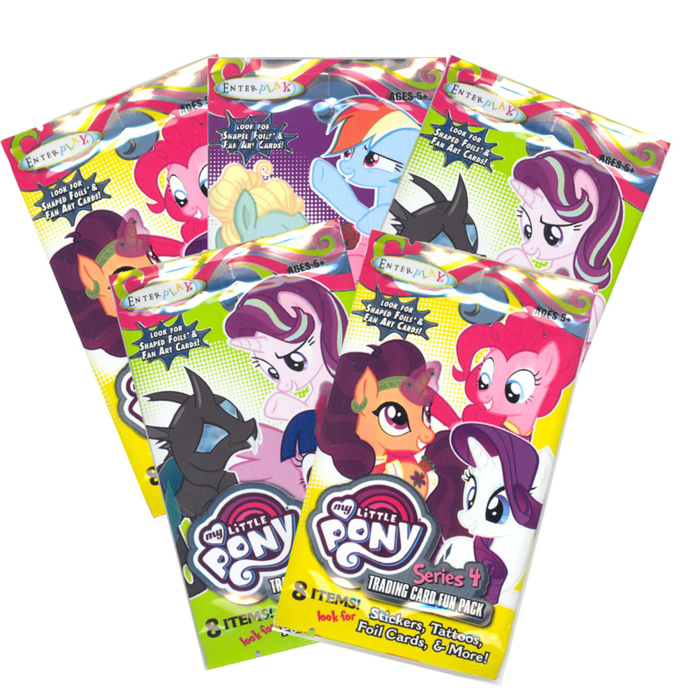 My Little Pony - Friendship is Magic - Series 4 - Trading Card Fun - 5 PACK LOT
