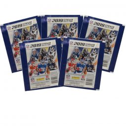 Panini - 2019 NFL Sticker Collection - 5 PACK LOT (25 stickers & 5 Cards total)