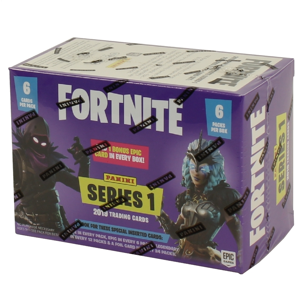 Panini - 2019 Fortnite Series 1 Trading Cards - BLASTER BOX (6 Packs & 1 Bonus Epic Card)