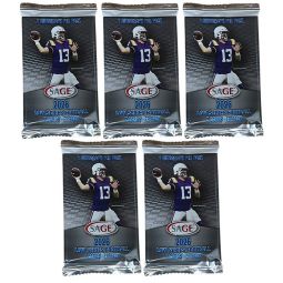 SAGE 2026 Low Series Football Cards - HOBBY PACKS (5 Pack Lot - 1 Autograph Per Pack)