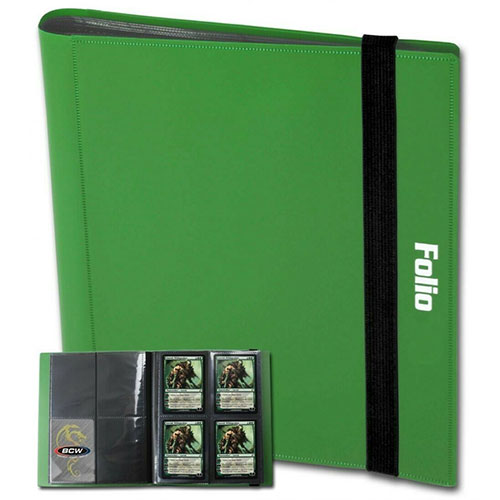 Trading Card Supplies BCW 4Pocket Double Pages Folio Album GREEN