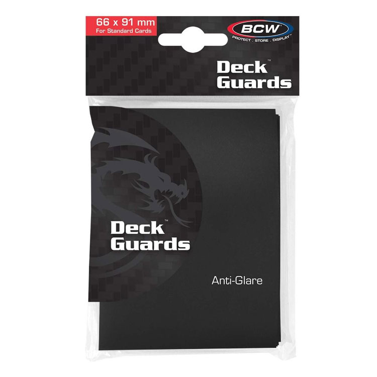 Trading Card Supplies - BCW Deck Guards - BLACK (Double Matte)(50 Premium Sleeves)