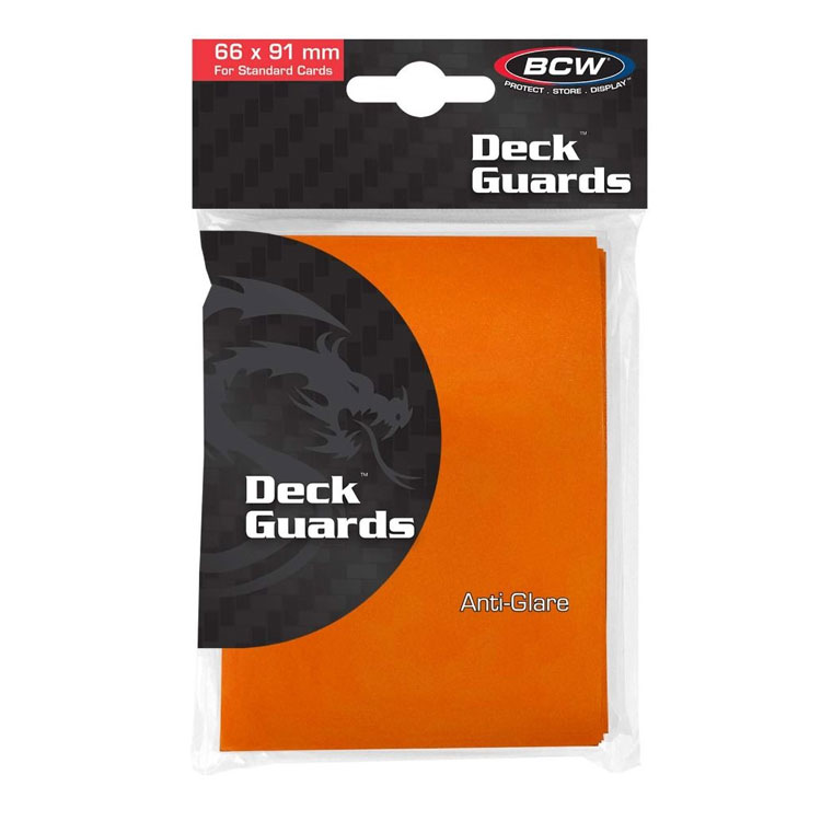 Trading Card Supplies - BCW Deck Guards - ORANGE (Double Matte)(50 Premium Sleeves)