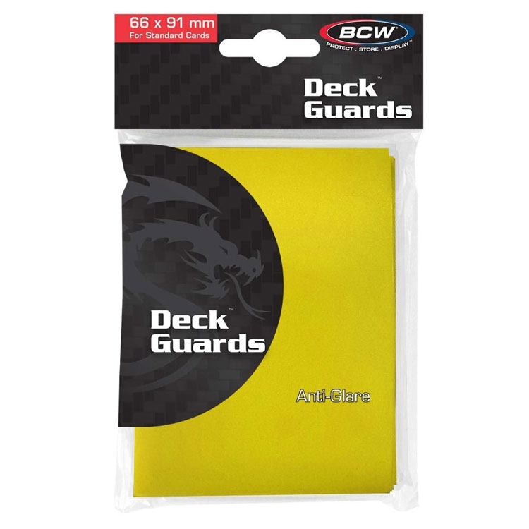 Trading Card Supplies - BCW Deck Guards - YELLOW (Double Matte)(50 Premium Sleeves)