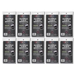 BCW Trading Card Supplies - RESEALABLE GRADED CARD SLEEVES [10 Packs - 1000 Sleeves Total]