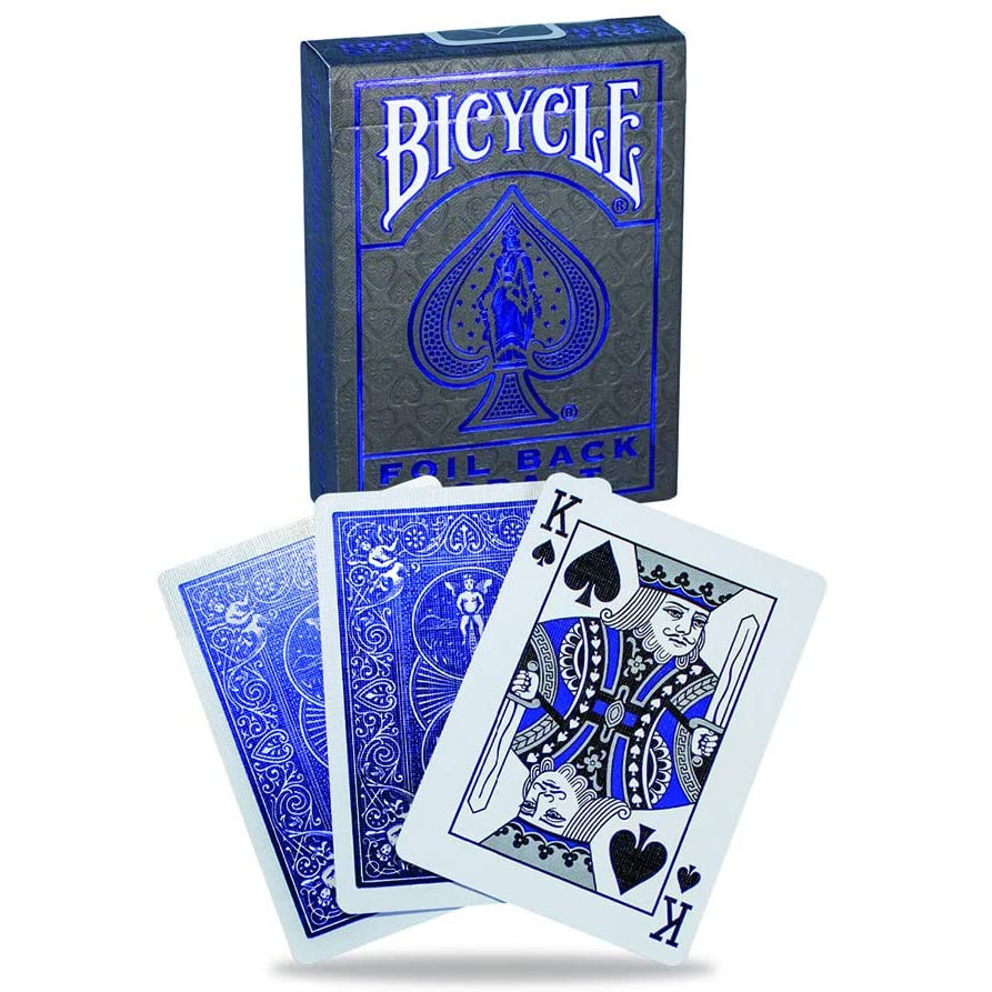 Bicycle Poker Playing Cards - MetalLuxe FOIL BACK COBALT BLUE - 1 SEALED DECK