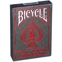 Bicycle Poker Playing Cards - MetalLuxe FOIL BACK CRIMSON RED - 1 SEALED DECK