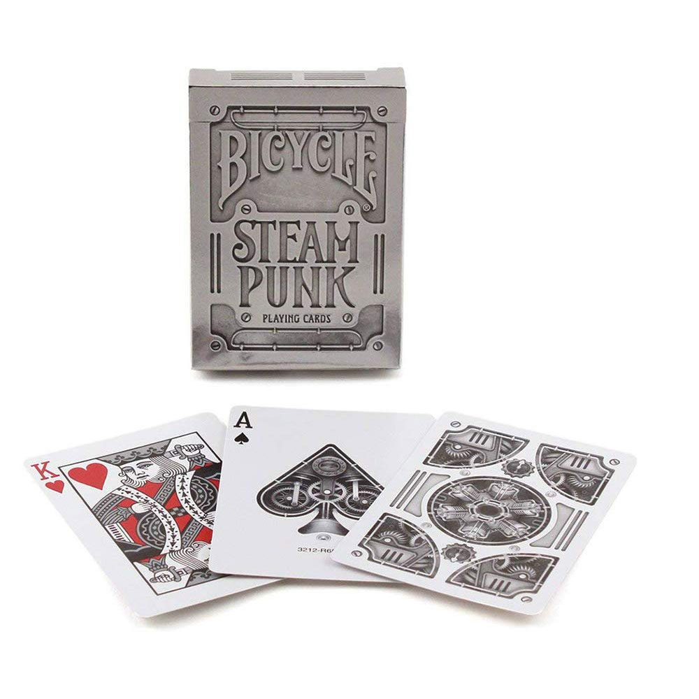 Bicycle Poker Playing Cards - Silver Steampunk - 1 SEALED DECK