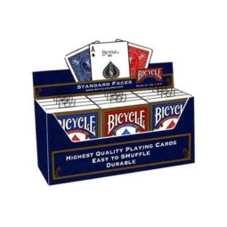 Bicycle Standard Index Playing Cards - 12 SEALED DECKS (6 Blue & 6 Red)